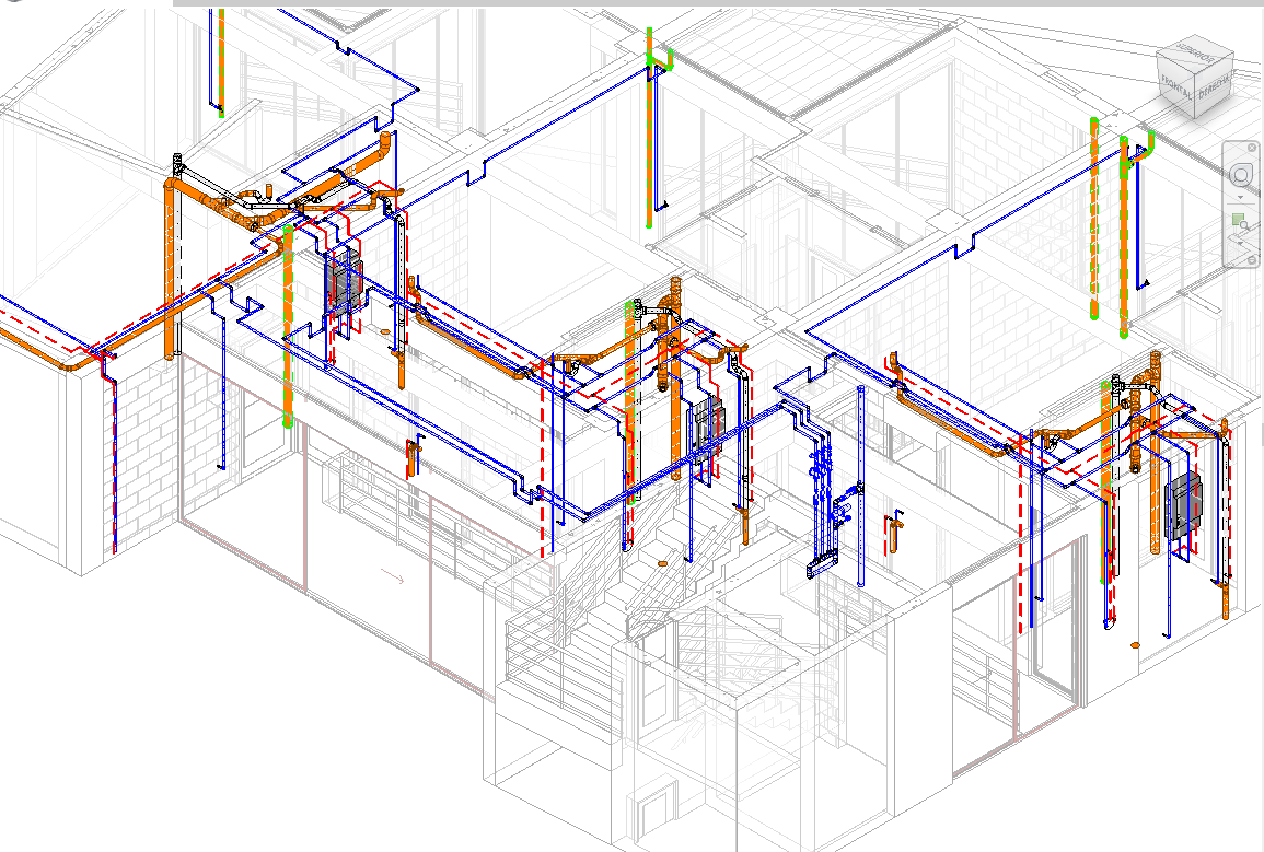 Imagen 3. Modelado de instalaciones hidrosanitarias