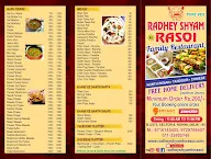 Radhey Shyam Ki Rasoi menu 2