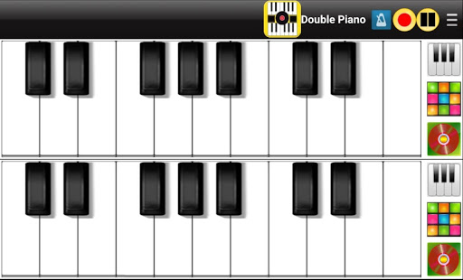 Double Piano And Dj Mixer Pads