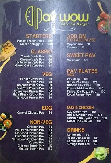 Curry It Up menu 