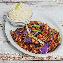 Chinese Eggplants with Chicken