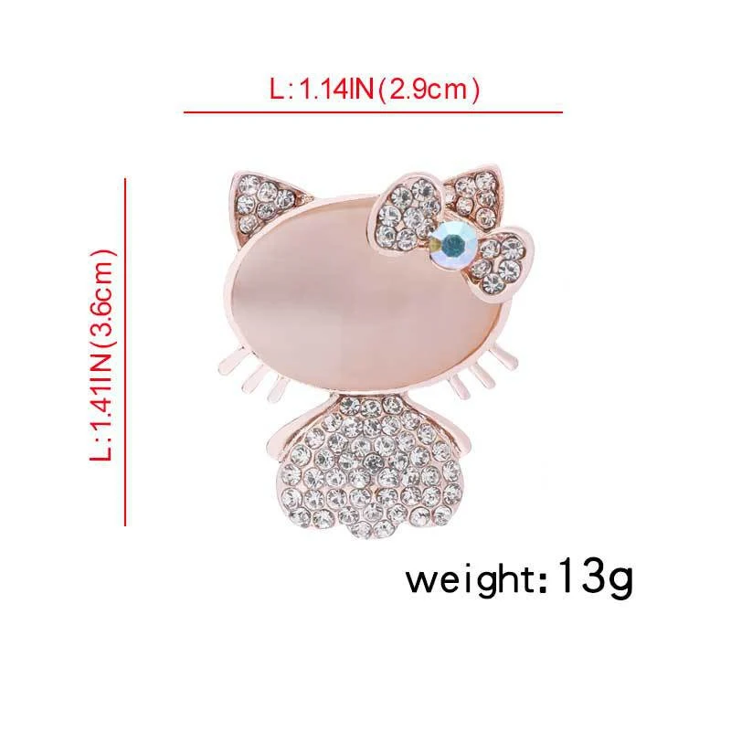 Broche de gato fofo, alfinete de gola de camisa com desenho de animal, acessório de moda charmoso e perfeito para presentear.
