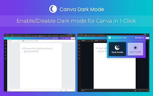 Canva Dark Mode