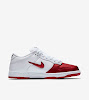 sb dunk low supreme varsity red white