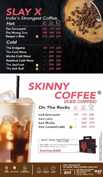 SLAY Coffee Bar menu 