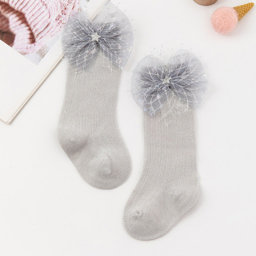 Title 7, Princess Baby Cotton Socks Big Bow Mid Tube, so...