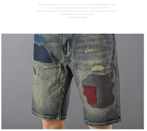 Title 3, Pu Shuai Scrape Plus Size Fifth Pants Trendy fo...