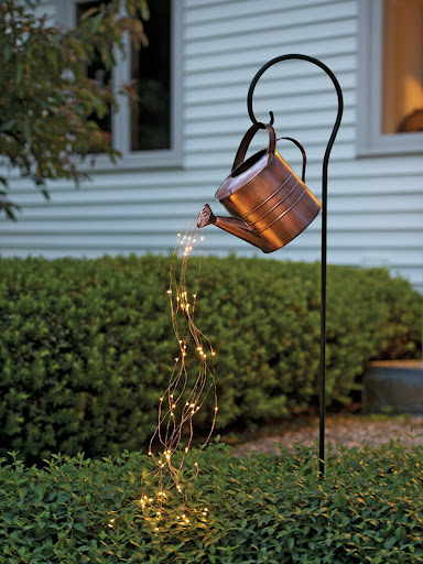 Title 5, Wrought Iron Star Shower Garden Art Lamp Wateri...