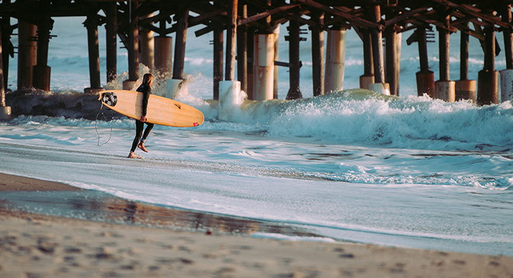 Surfing at Cocoa Beach