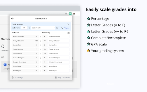 Grading Assistant: Grade transferer tool