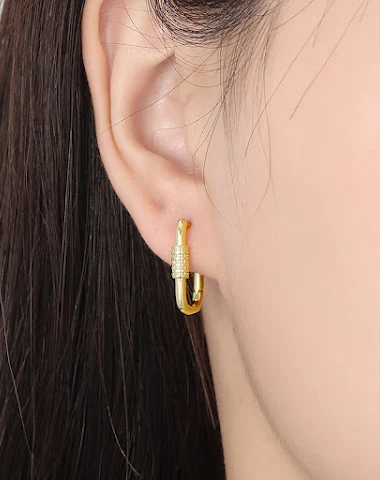 Boucles d'oreilles clip en U simple - 0