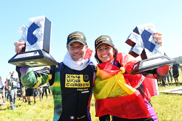 Nine-times world rally champion Sebastien Loeb and Spanish driver Cristina Gutierrez finished third on Sunday to win the title. Picture: SUPPLIED