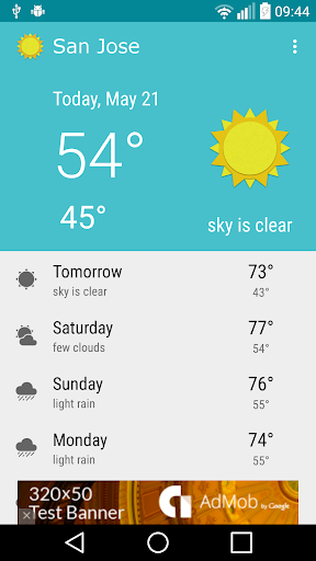 Weather in San Jose California