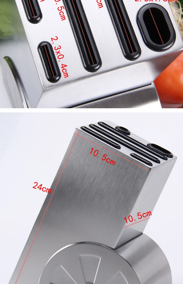 Porte-couteaux créatif et épais en acier inoxydable, étagère de rangement. Gardez vos couteaux à portée de main et en sécurité.