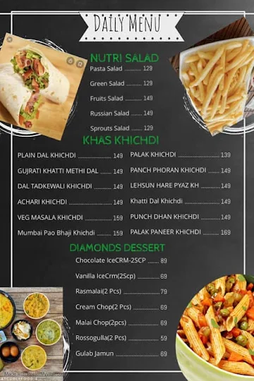 Great Ideal khichdi menu 