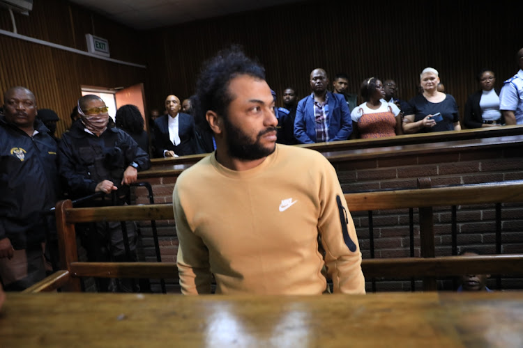 Thabo Bester appears in the Bloemfontein magistrate's court on April 14 2023.