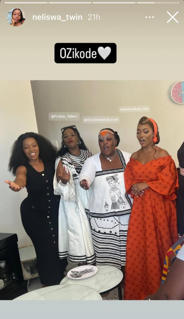Neliswa's Instagram post.