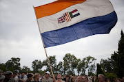 An old South African flag at the funeral of Eugene Terre'Blanche, leader of the right-wing group the AWB, on April 9 2010.
