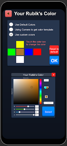 Screenshot Rubik's cube Solver