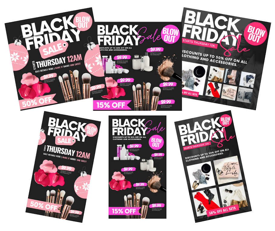 Black Friday Canva Templates - 6 Pack