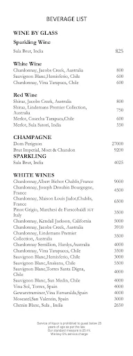 Scarlet Bar, Radisson Blu menu 5