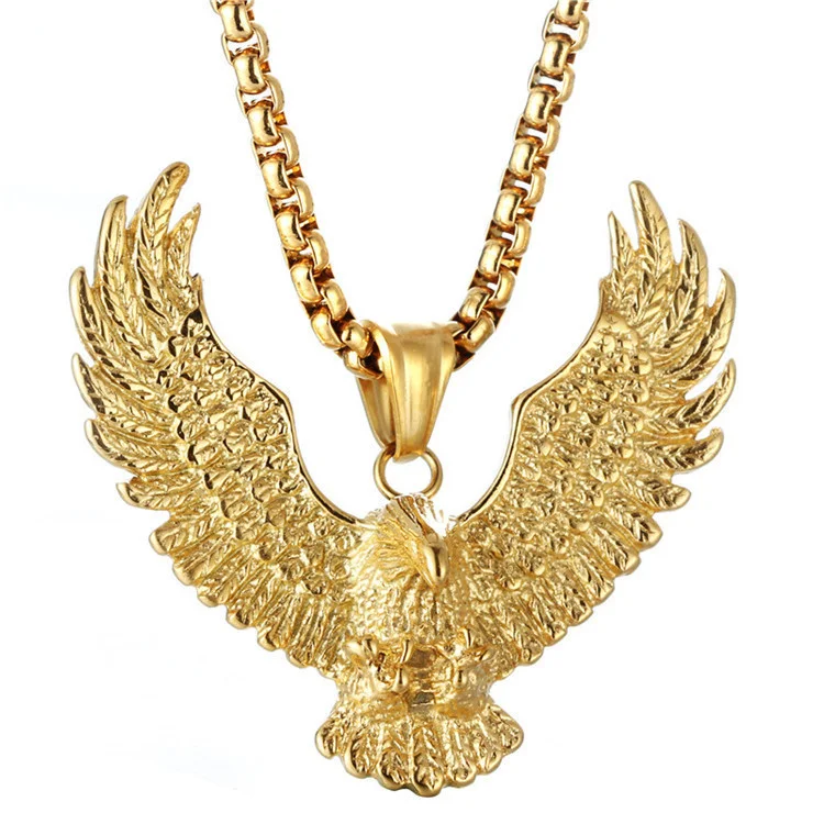 Fashion Eagle Anhänger Punk Halskette Vintage Einzigartige Halskette für Damen und Herren Modeschmuck Trendiger Look Stilvolles Design