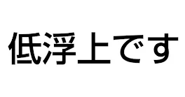 ⚠️低浮上⚠️