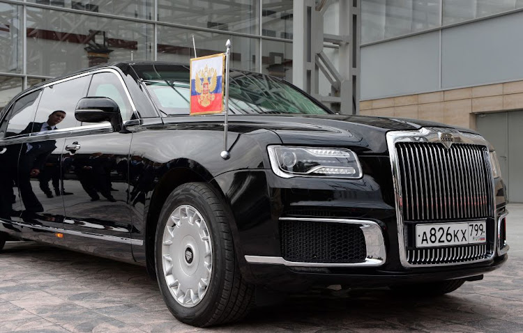 The Russian-made Aurus limousine was delivered to Kim's top aides by the Russian side on February 18.