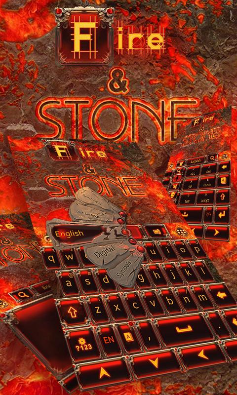 Android application Fire &amp; Stone GO Keyboard Theme screenshort