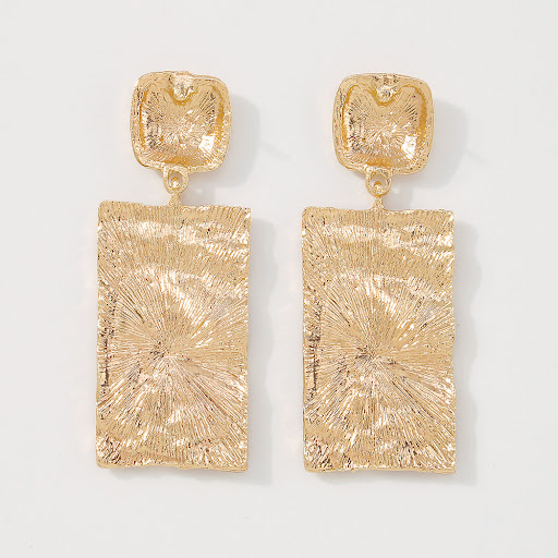 Title 4, Alloy Pleated Elegant and Simple Geometric Earr...