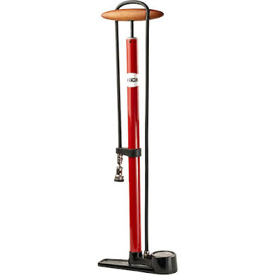 Silca Pista Floor Pump - Steel Body, Compact Ash Wood Handle, 220psi, Classic Press-On Chuck