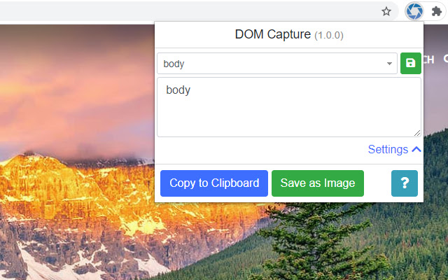 DOM Capture chrome extension