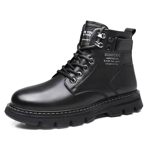 Title 5, New Mens High Top Versatile Casual Leather Mar...