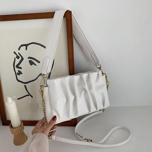 Title 1, Trendy geplooide schoudertas voor onder de arm,...