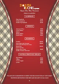 South Ruchis Square menu 2