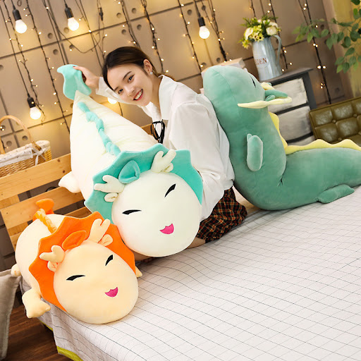 Title 4, Down Cotton Soft Body Little White Dragon Horse...