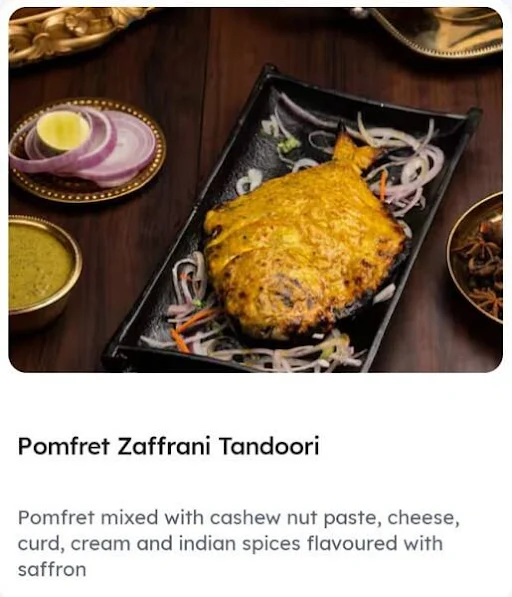 Pomfret Zaffrani Tandoori (Large Piece)