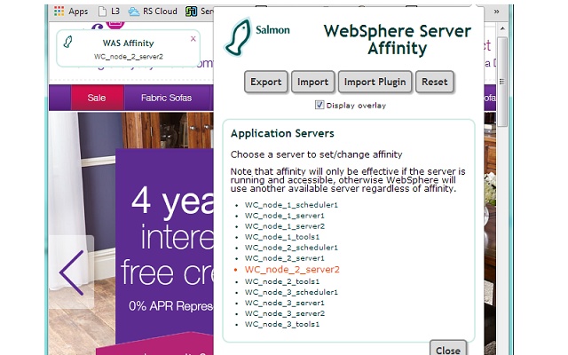 WebSphere Server Affinity