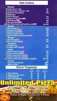 US Pizza menu 2