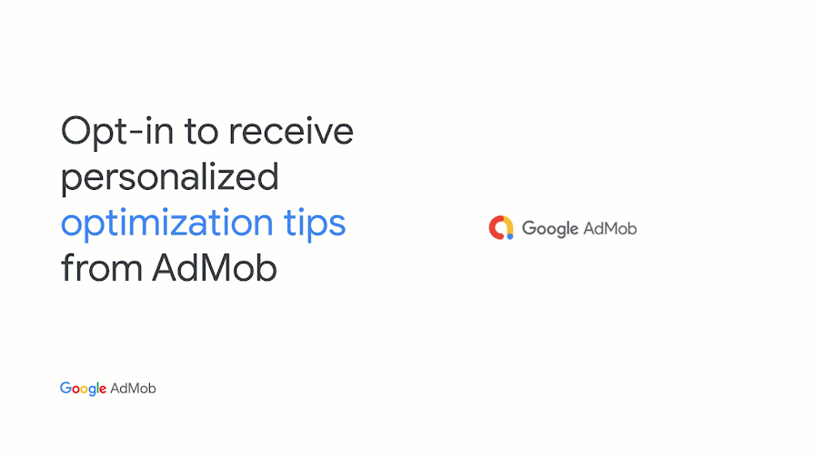 Интерфейсът на Ad Mob, показващ оптимизиране.