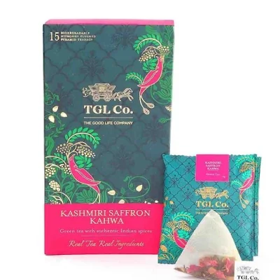 TGL Co. Kashmiri Saffron Kahwa Retail Teabag Box Gm