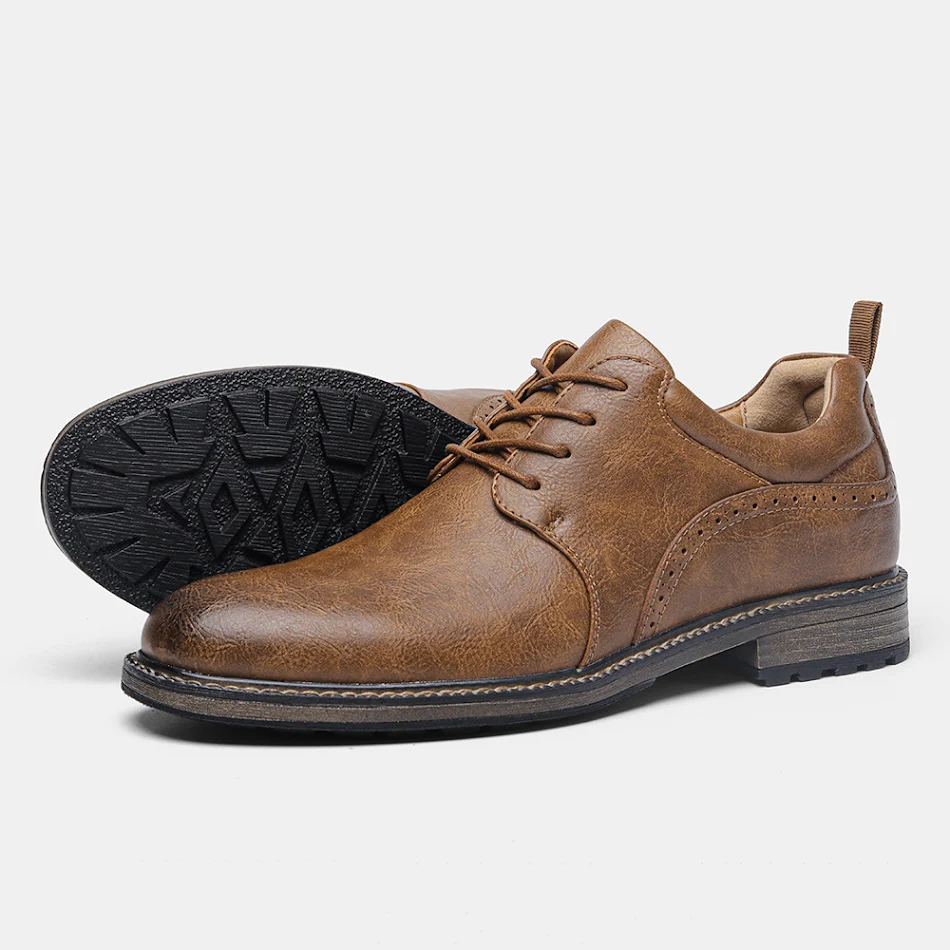 Zapatos de cuero minimalistas, casuales y cómodos para hombre. Disfruta del estilo y confort diario con estos zapatos de diseño sencillo y elegante.