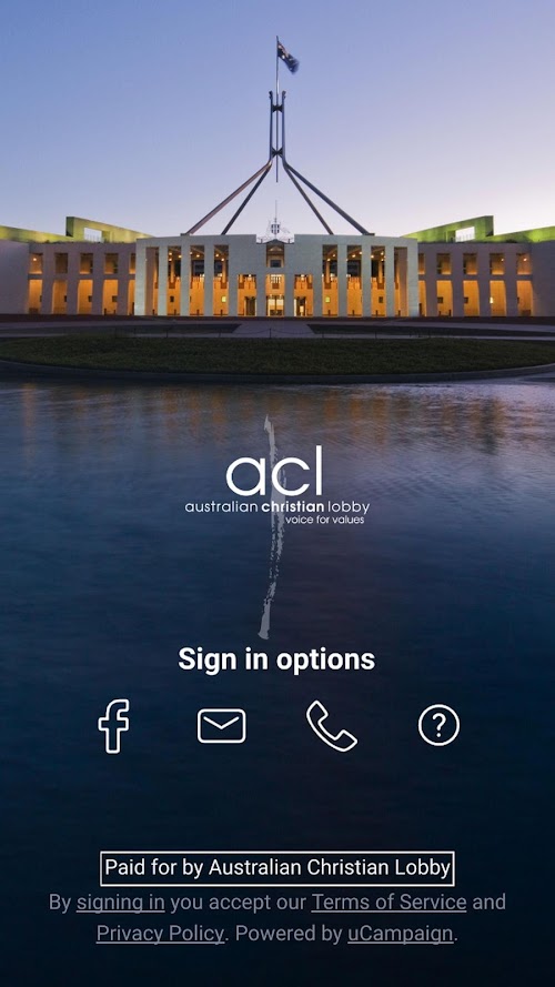 Android application Australian Christian Lobby screenshort