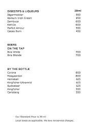 Reflections - JW Marriott Juhu menu 2