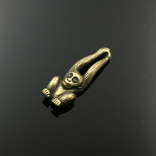 Title 4, Brass Solid Zodiac Monkey Pendant, a lucky char...