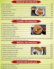 World Famous Paratha menu 1