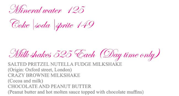 Dramz wishkey Bar & Loounge menu 