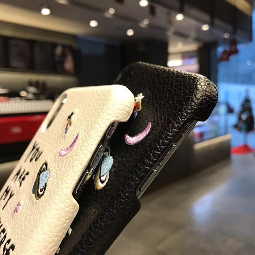 Title 17, Apple compatible Leather Phone Case Embroidery ...