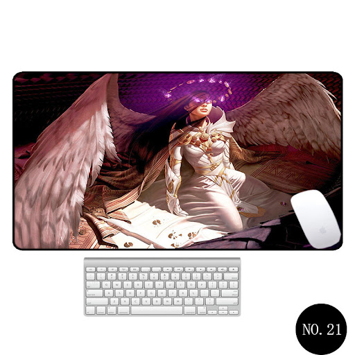 Title 19, Angel Pattern Large Office Non-Slip Mouse Pad p...