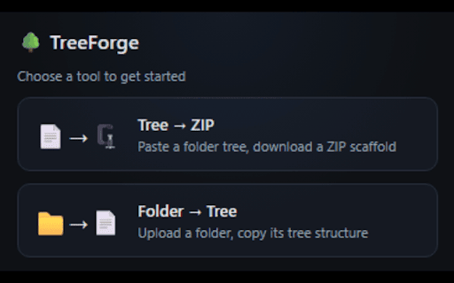 TreeForge - Folder Structure Generator screenshot 1